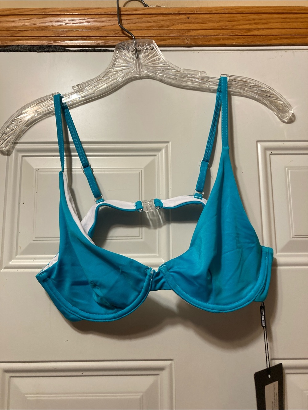 PrettyLittleThing Turquoise Underwire Bikini Top US‎ 6 NWT